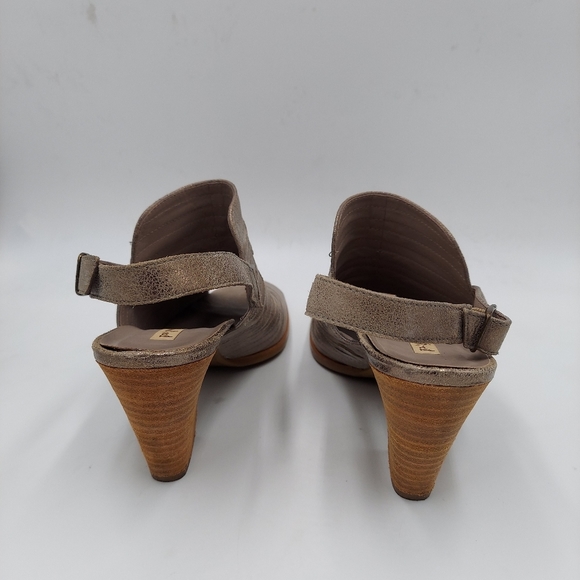 Paul Green Waverly gray leather slingback booties - Picture 8 of 10